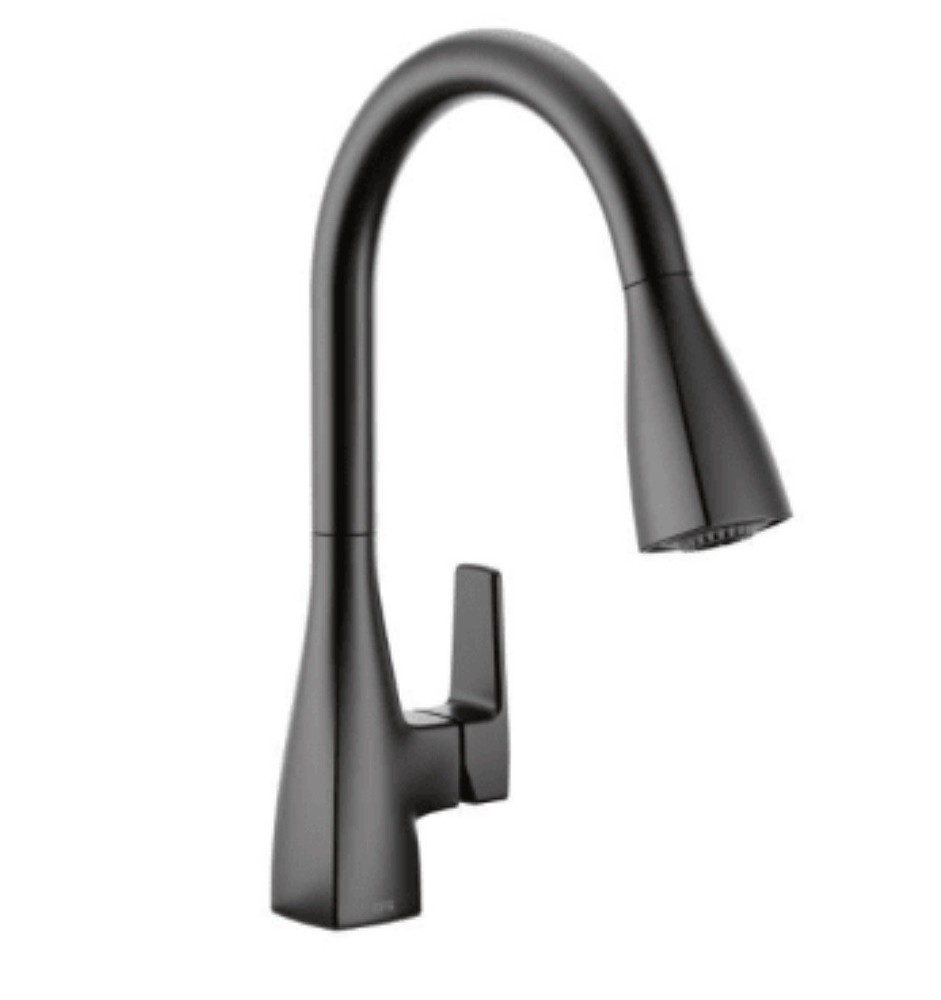 Moen CFG 76162BL Slate 1-Handle Pulldown Kitchen Faucet Matte Black