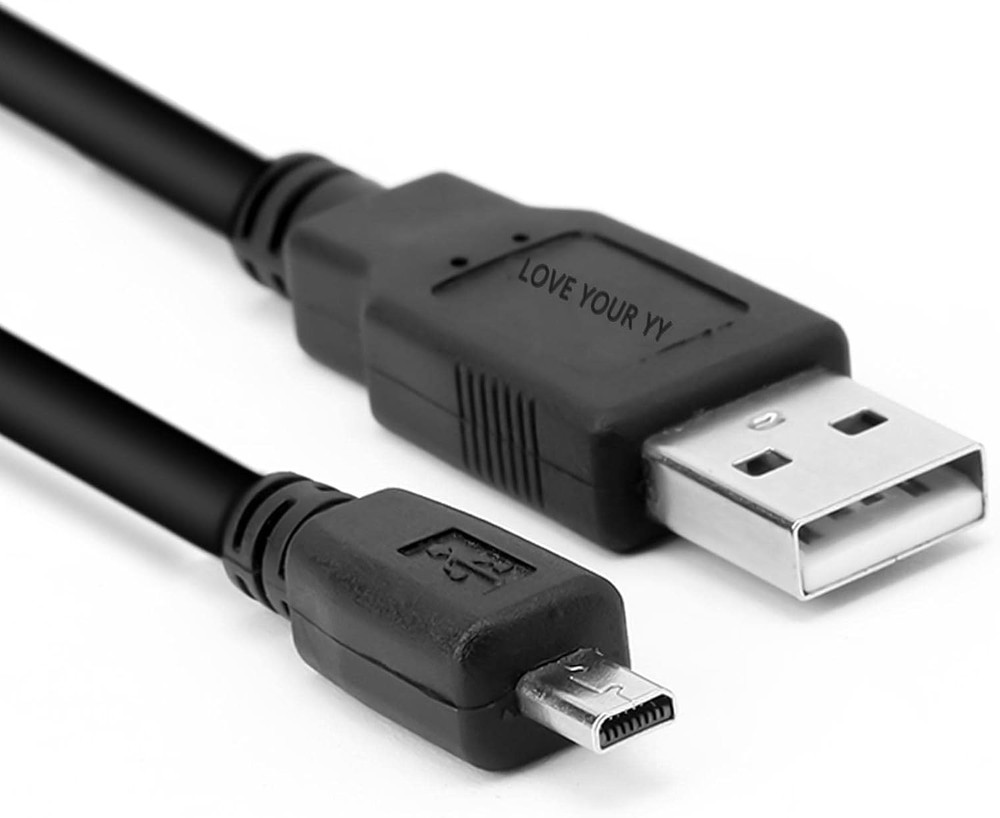 Replacement USB Camera Data Sync Battery Charger Charging Cable Cord black