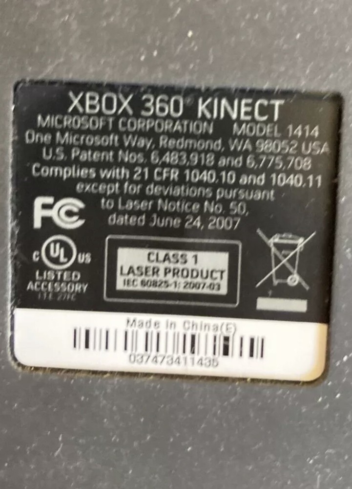 Genuine Microsoft Xbox 360 Kinect Connect Black Sensor Bar