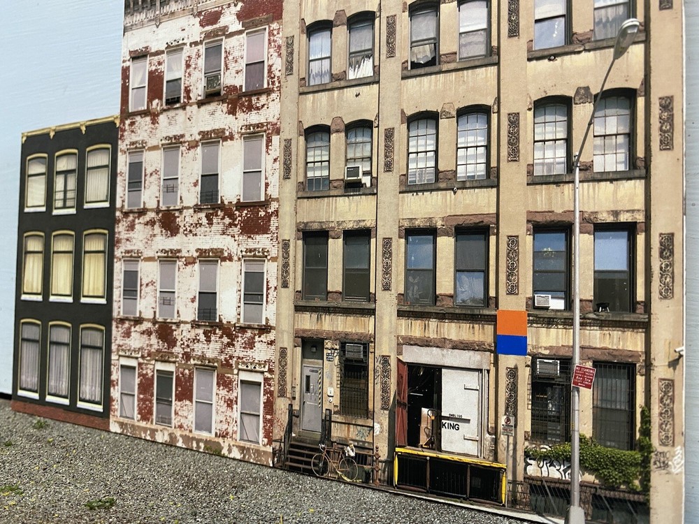 HO Scale Apartment #4 Combo Building Flat / Front 3D Background