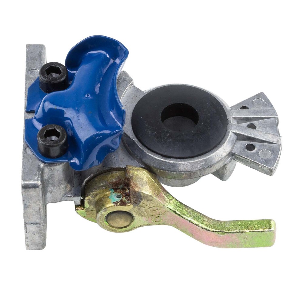 GLADHAND WITH SHUTOFF LEVER - SERVICE BLUE