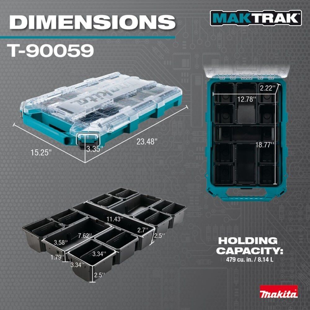 Makita Maktrak Low-Profile Medium Organizer