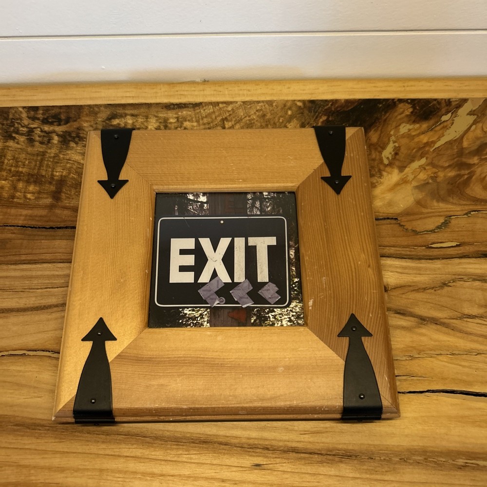 EXIT SIGN PICTURE IN PITCTURE FRAME 7.5 " X 7.5"