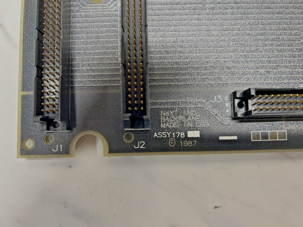 Early Production Next Cube Backplane Assembly 178 Year 1987