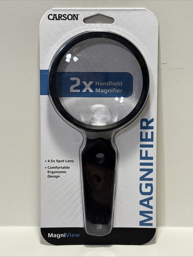 Carson 2X Crystal Clear Acrylic Lens Magnifier ~ Item #DS-36