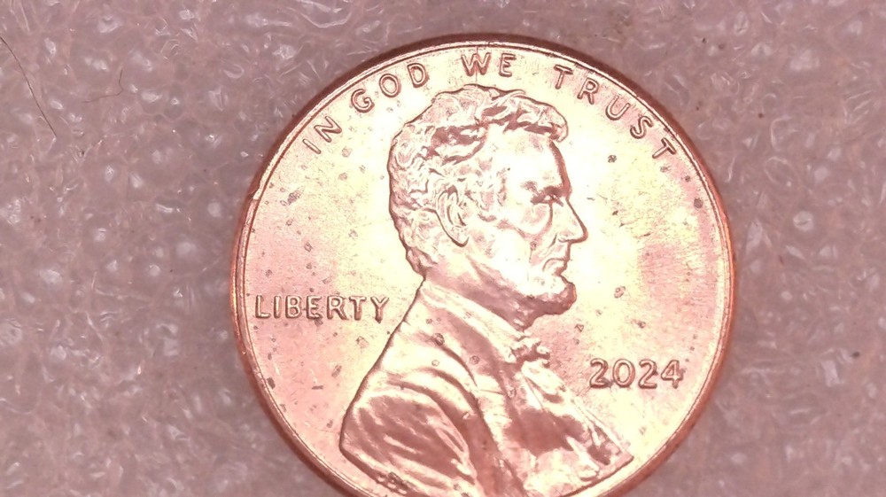 2024 P Lincoln Cent Spiked Head Error