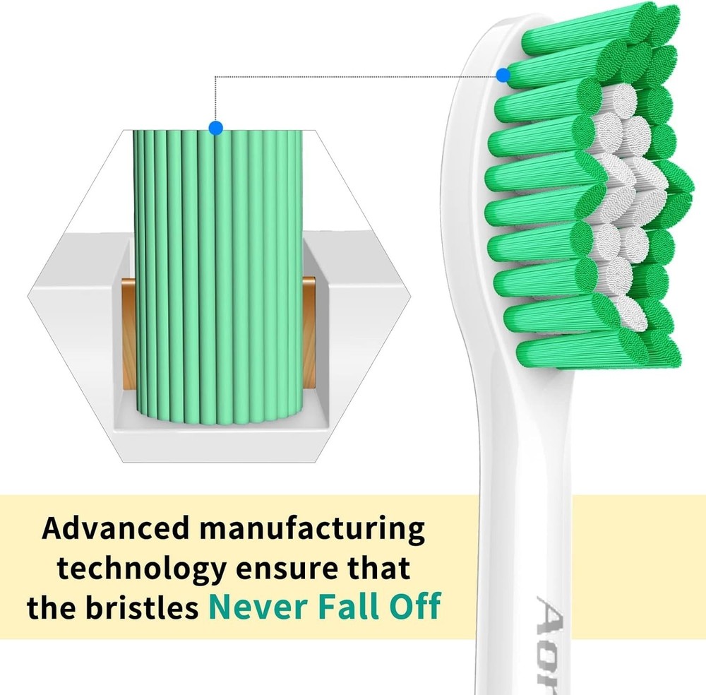 Advanced Bristle Technology Replacement Heads for Philips Sonicare, 6 Count