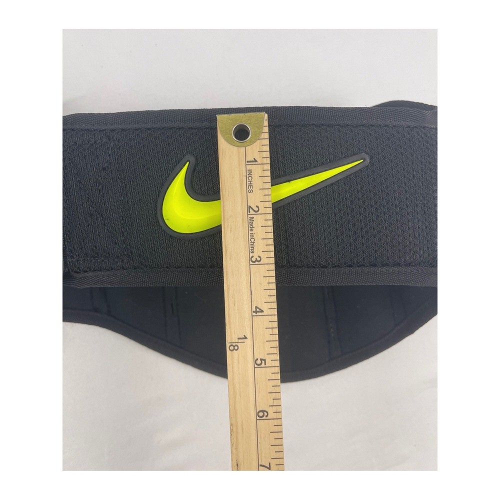 Nike Structured Training Belt Black Volt Neon Yellow Weightlifting Large
