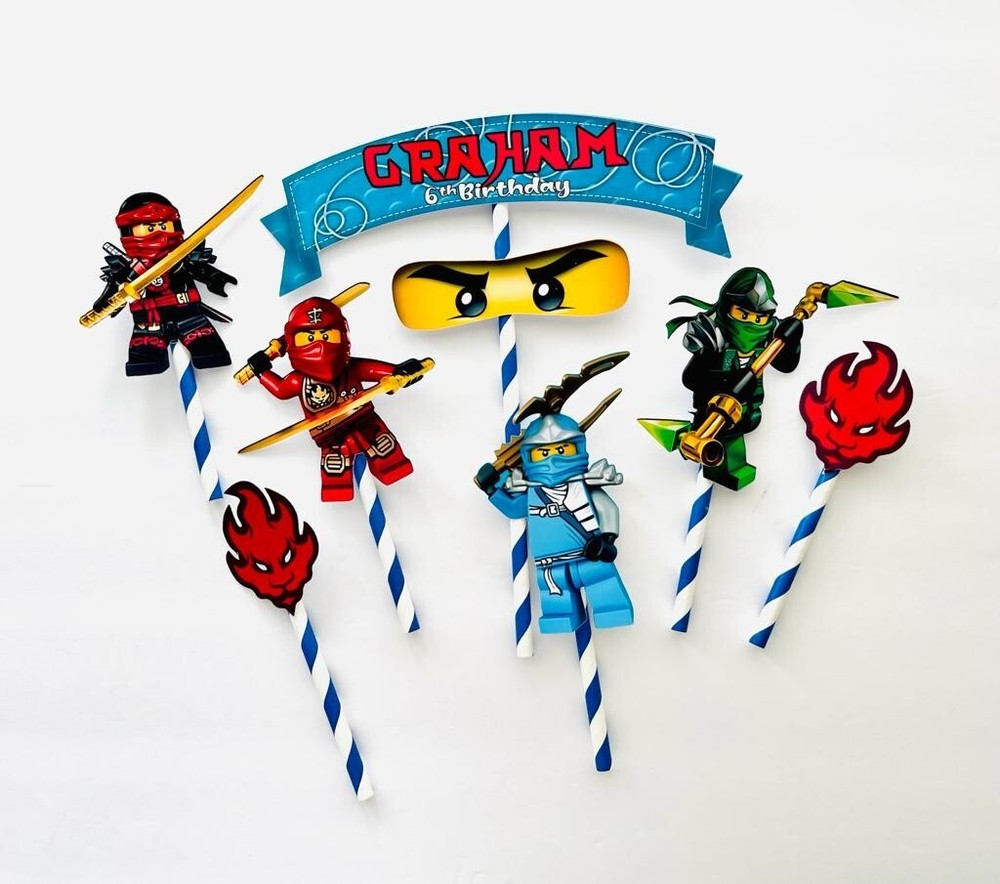 Personalized Ninjago Themed Cake Topper