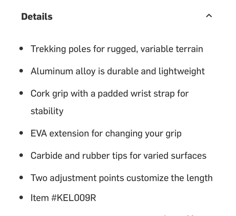 Kelty Trekking Poles Range 2.0 NWT