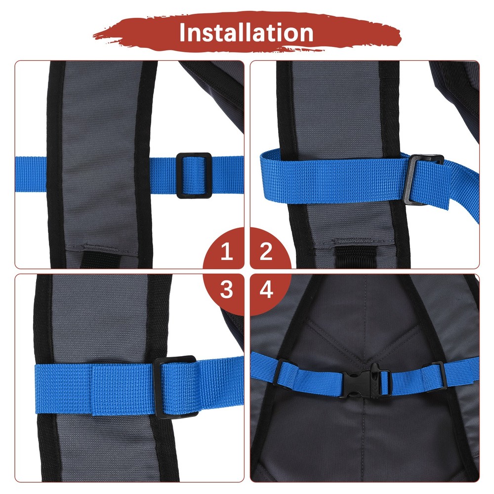 Backpack Chest Strap [1PCS] - with Emergency Whistle Buckle - [Blue]