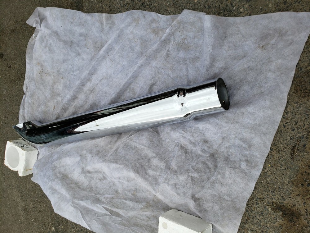 Chrome exhaust stack with bend