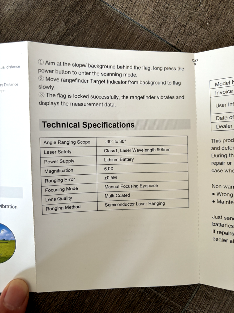 golf rangefinder, slope, Dual LCD display, Flagpole lock & Vibration, Rechargble