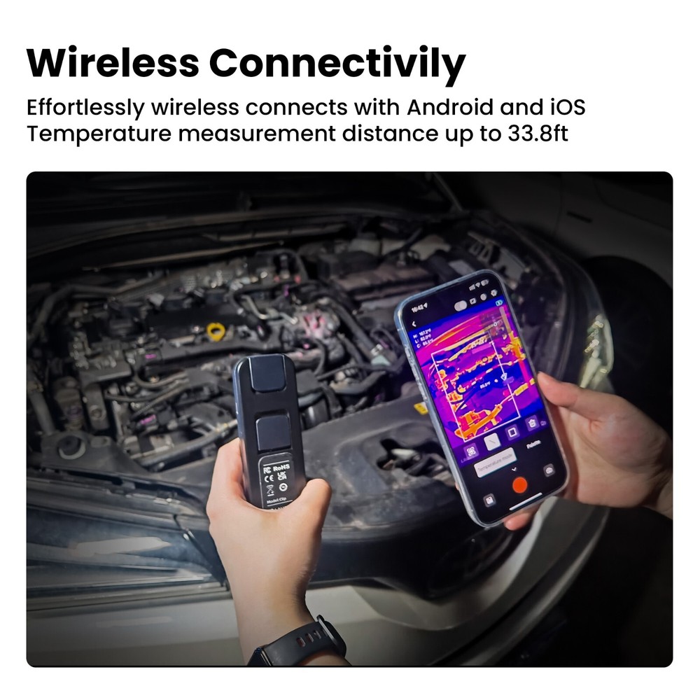 256x192 IR High Resolution Wireless Thermal Camera for Android & iOS Handheld US