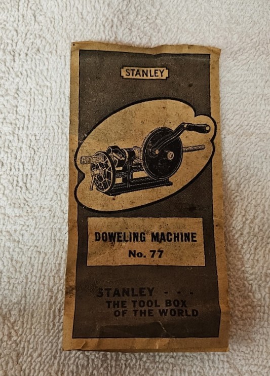 Operating Papmphlet for Stanley No. 77 Doweling Machine