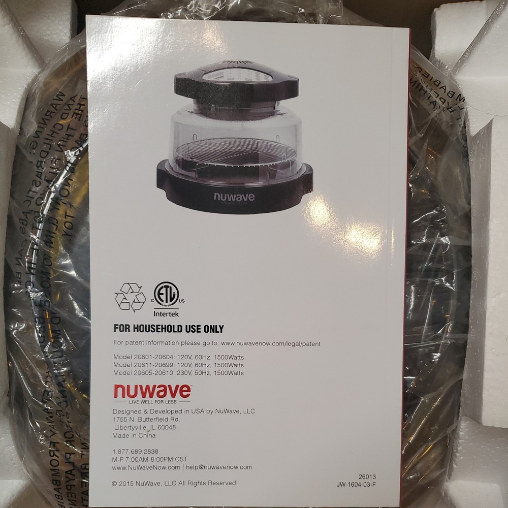 Nuwave Pro Plus Infrared Oven Model #20604 New With Extras