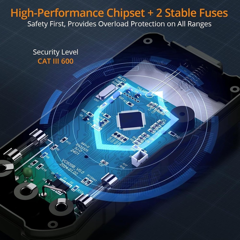 Versatile 6000 Counts Digital Multimeter with Backlight & Overload Protection