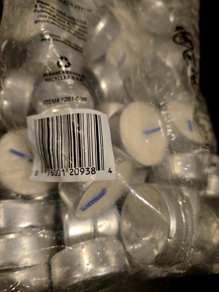 CANDLE-LITE 50 COUNT TEA LIGHTS MULTIPURPOSE UNSCENTED - NEW Unopened Bag