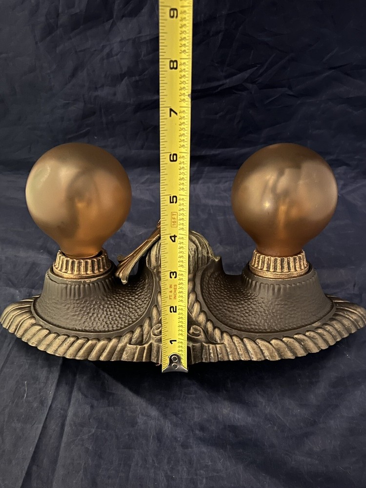 Rare Single Flush Two Socket light Fixture beautiful Finish 13J