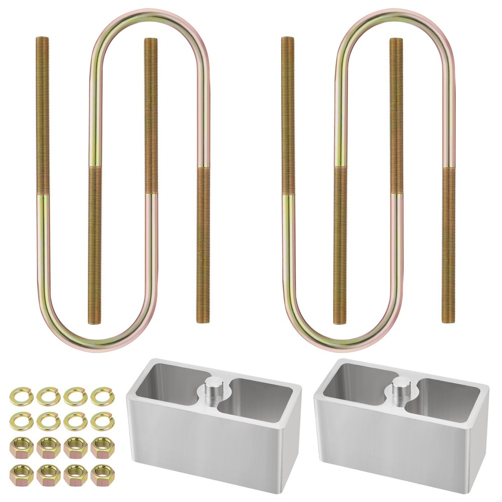 3"Aluminum Drop with U-Bolts & Hardware Leaf Spring Lowering Block Kit Universal