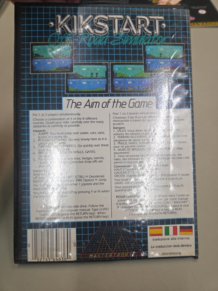 Commodore 64 Kikstart Off-Road Simulator Mastertronic Disk And Case