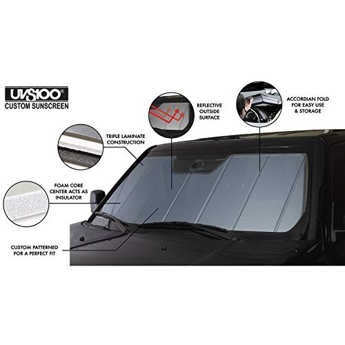 UVS100 Custom Sunscreen | Without Rearview Mirror Mounted Camera Blue Metallic