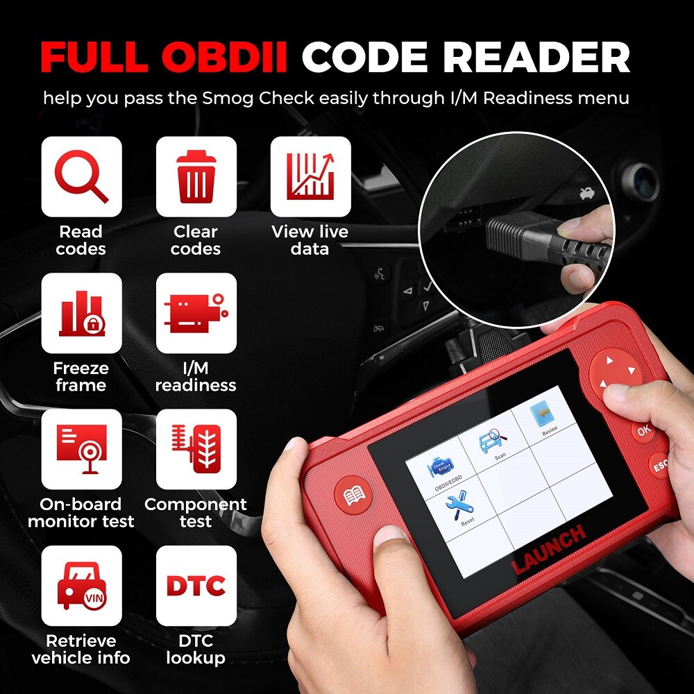 2025 LAUNCH Creader VII+ V2.0 OBD2 Diagnostic Scanner ABS SRS Fault Code Reader