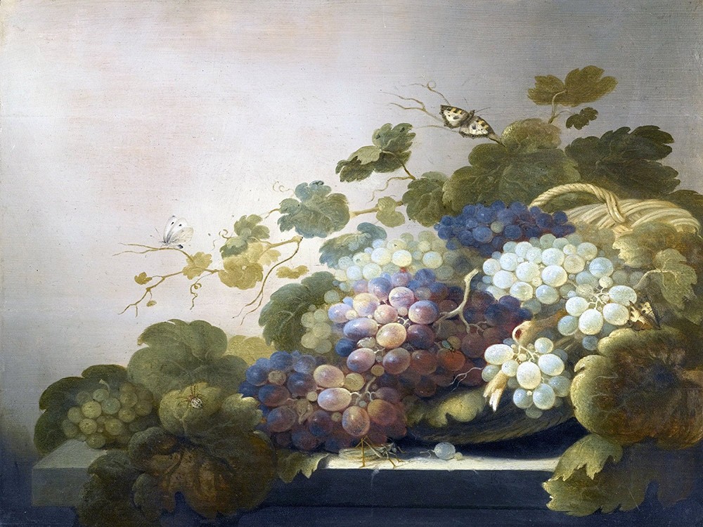 STILL LIFE WITH GRAPES R. Koets Tile Mural Kitchen Backsplash Art Marble Ceramic