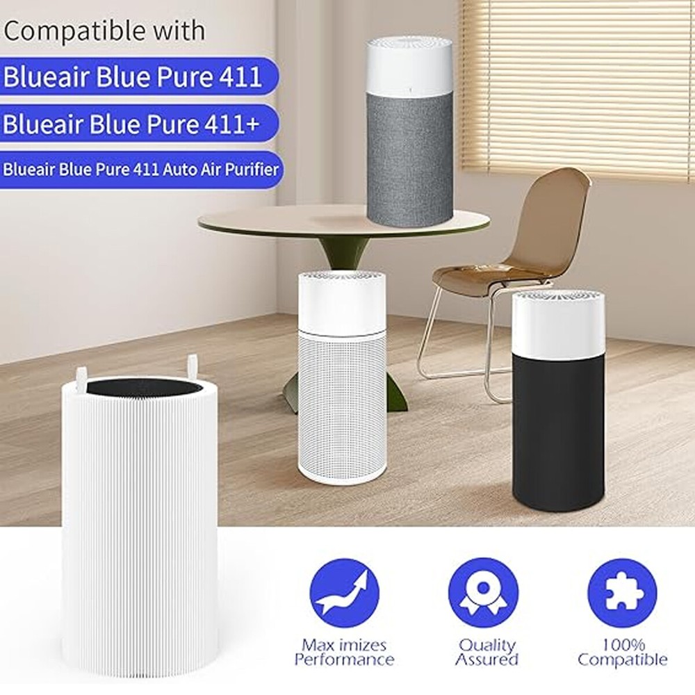 2 Pack Blue Pure 411 Filter Replacement for Blueair Blue Pure Auto Air Purifier