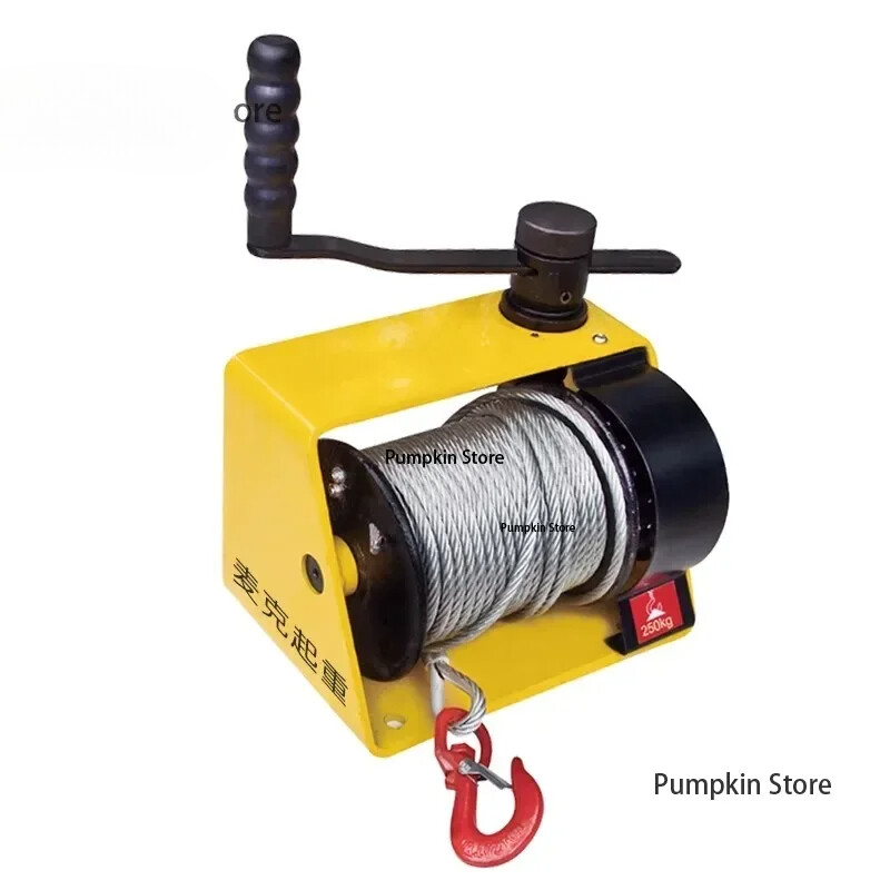 Self-locking Hand Winch Turbo Worm Winch with Brake Heavy Hand Winch Tractor
