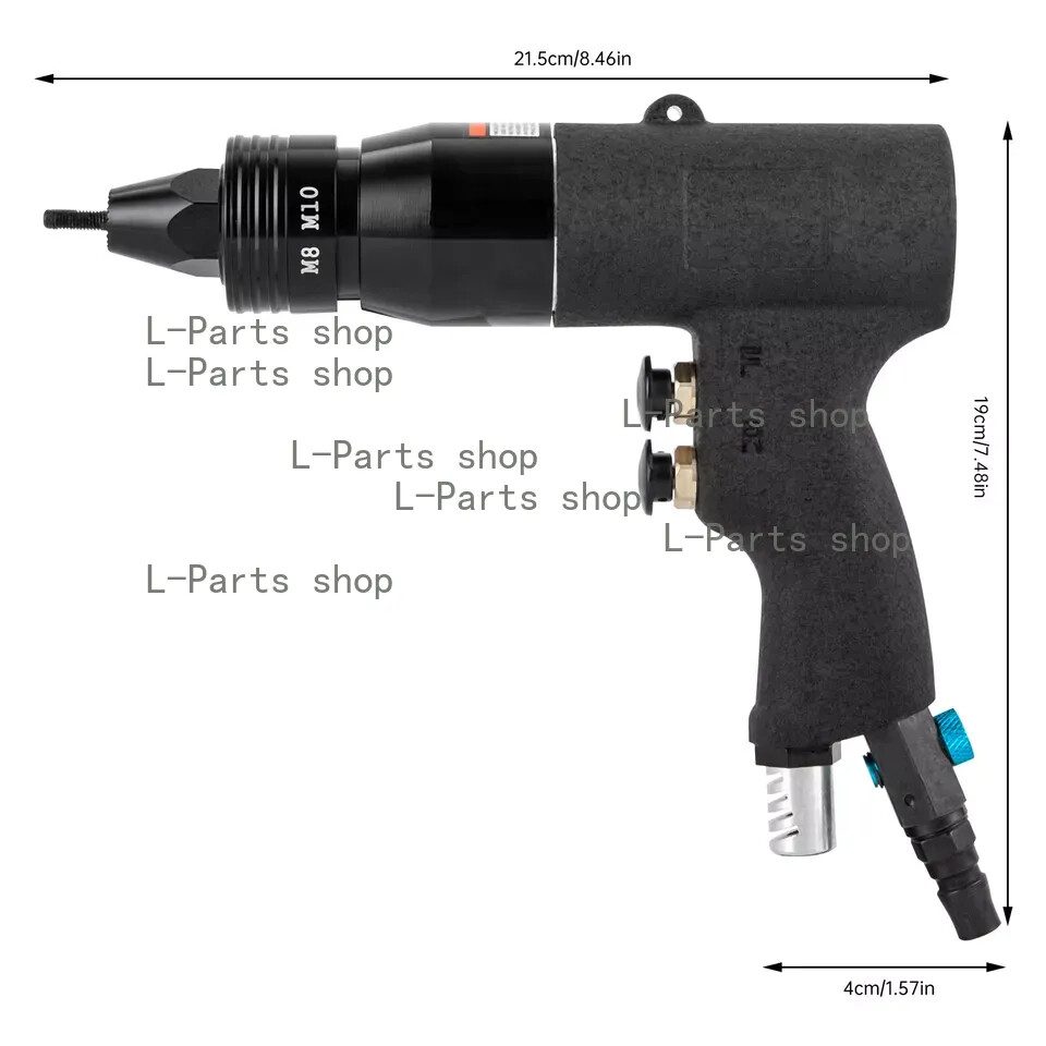 M5/M6/M8 Pneumatic Riveters Pneumatic Pull Setter Air Rivets Nut Gun SelfLocking