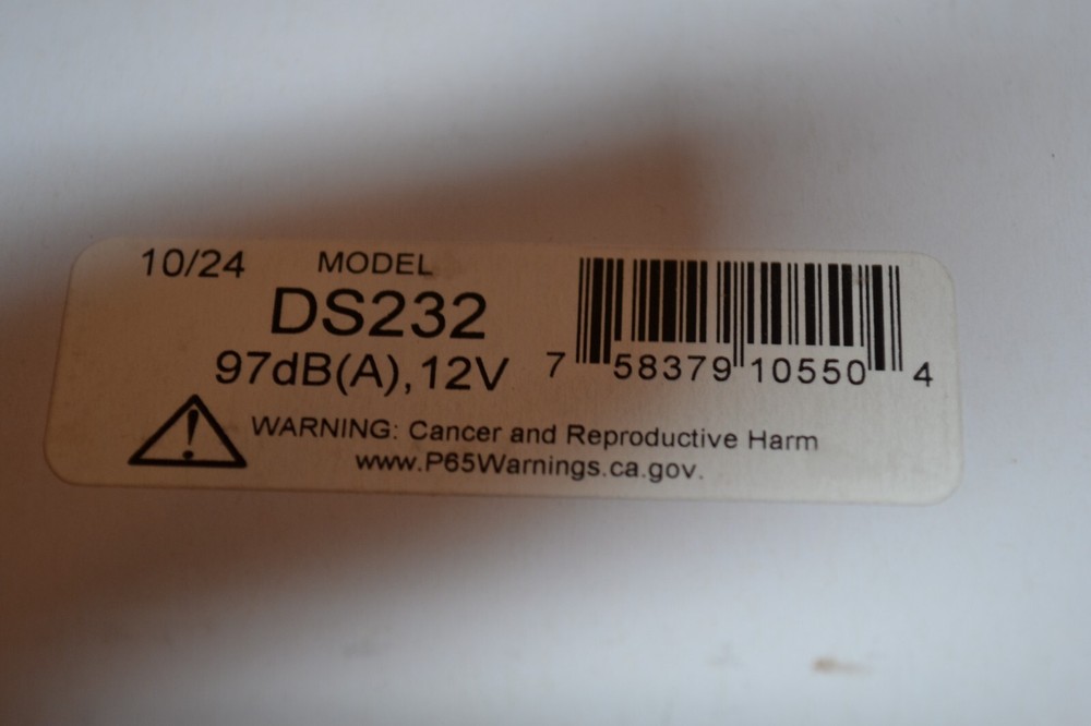 Ecco DS232 Back Up Alarm Surface Mount, Stud Connector, Dual Sound, 97 Db