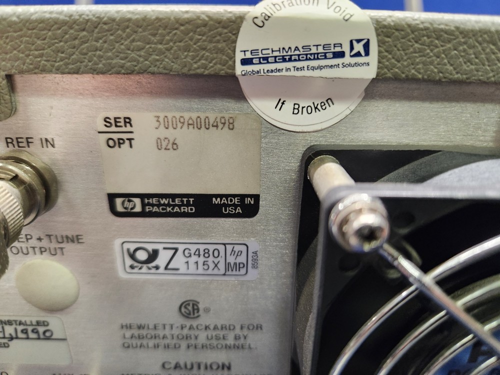 HP HEWLETT PACKARD 8593A OPTION 026 SPECTRUM ANALYZER