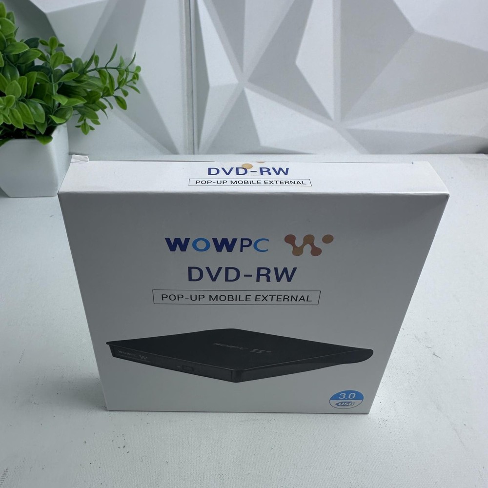 WOWPC USB 3.0 External DVD-RW Drive Pop-Up Mobile Optical Disc Reader Writer