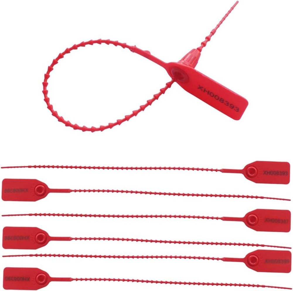 500 Plastic Tamper Seals Numbered Zip Ties For Fire Extinguisher Pull Tite Secur
