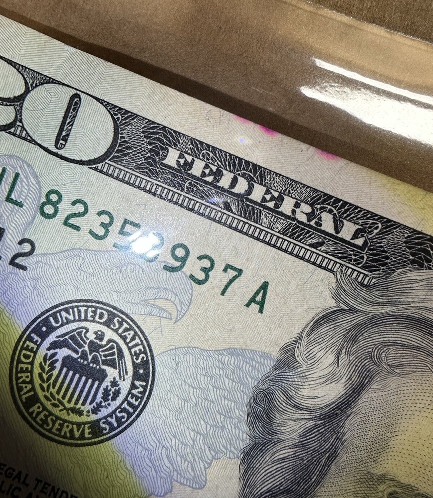 $20 BILL INK SMEARS ERROR RARE
