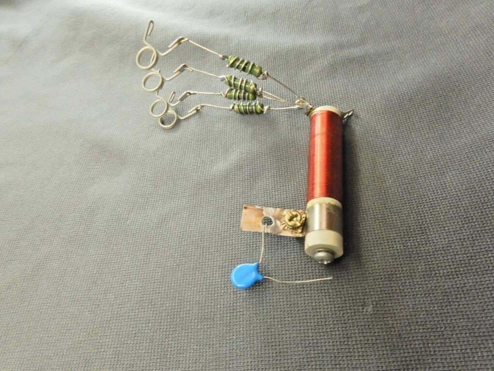 Palomar 300A final stage plate choke with parasitics and spring clips