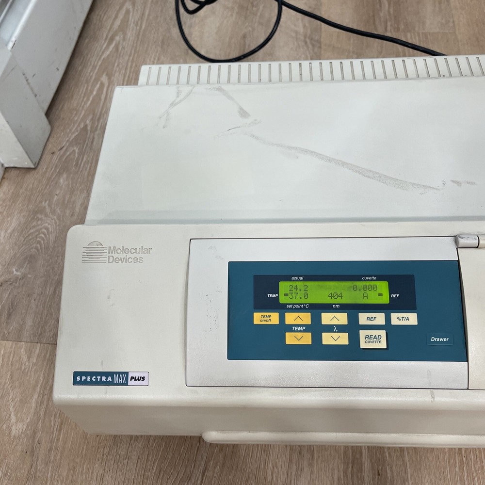 MOLECULAR DEVICES SPECTRA MAX PLUS MICROPLATE SPECTROPHOTOMETER WORKING!