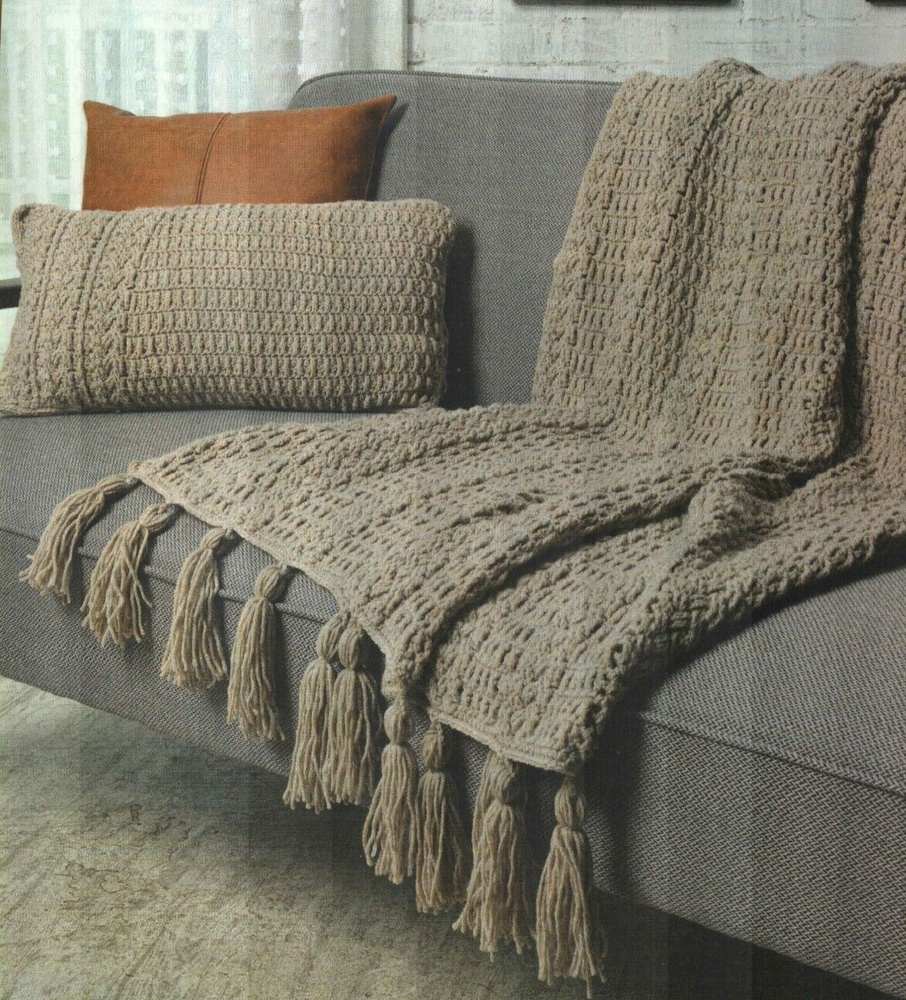 LEGACY AFGHAN & PILLOW HOME DECOR CROCHET PATTERN INSTRUCTIONS