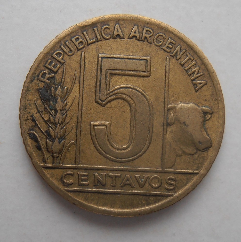 ARGENTINA 5 CENTAVOS 1944