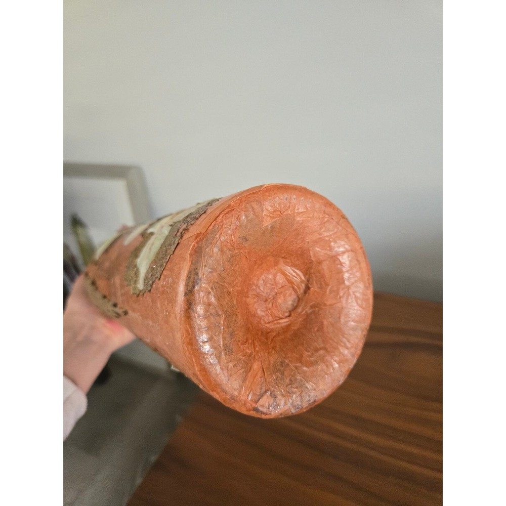 Handmade Papier Mache Applique Collage Decorative Bottle