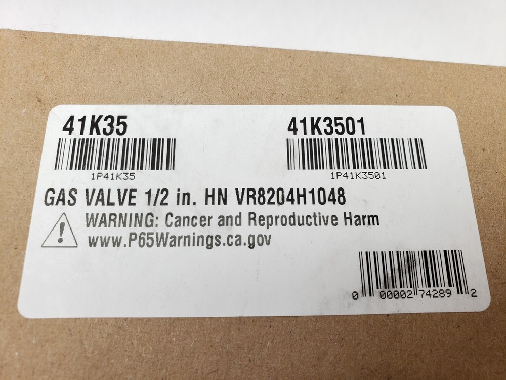Honeywell 41K3501 Gas Valve, 1/2"