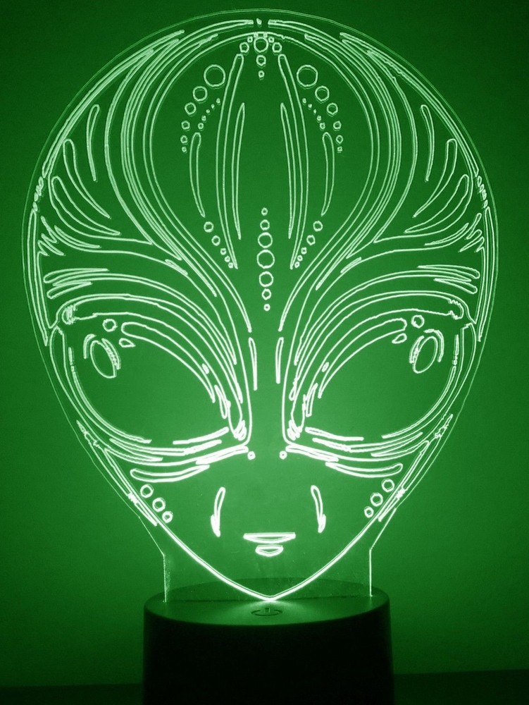 Alien Night Light Personalized FREE Light Up 3D Illusion LED Night Lamp