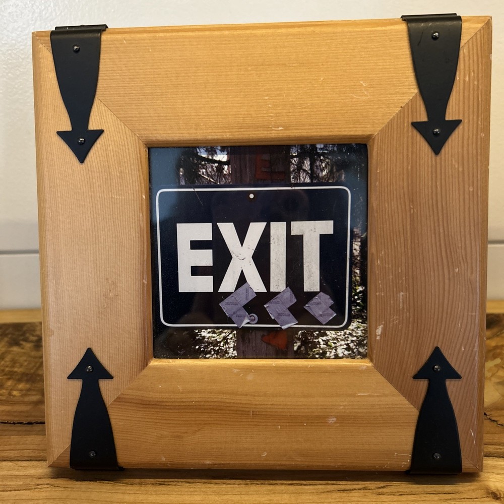 EXIT SIGN PICTURE IN PITCTURE FRAME 7.5 " X 7.5"