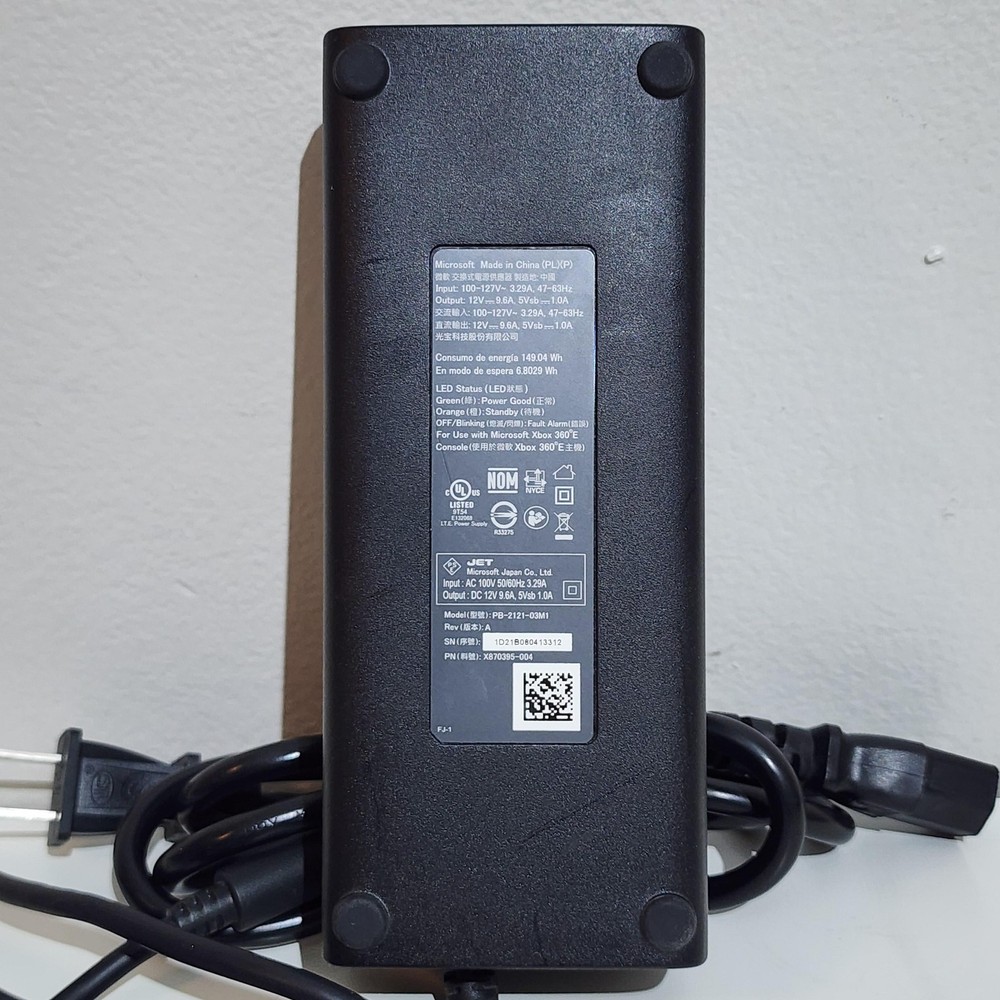 Xbox 360 Genuine Power Supply Adapter Cables Bundle Component Composite AV OEM