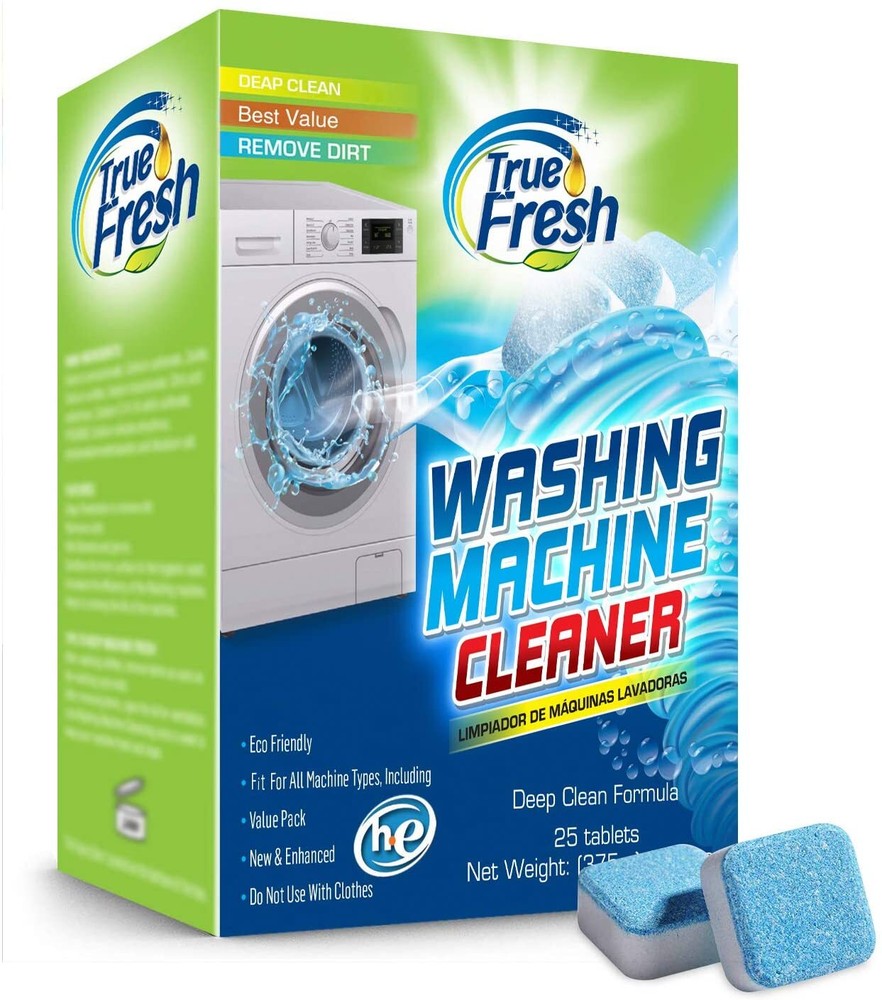 True Fresh Washing Machine Cleaning Tablets - 25 Solid Deep Cleaning Tablets