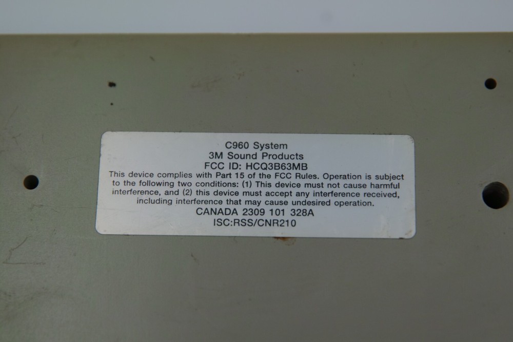 3M Intercom System C960 Base Station