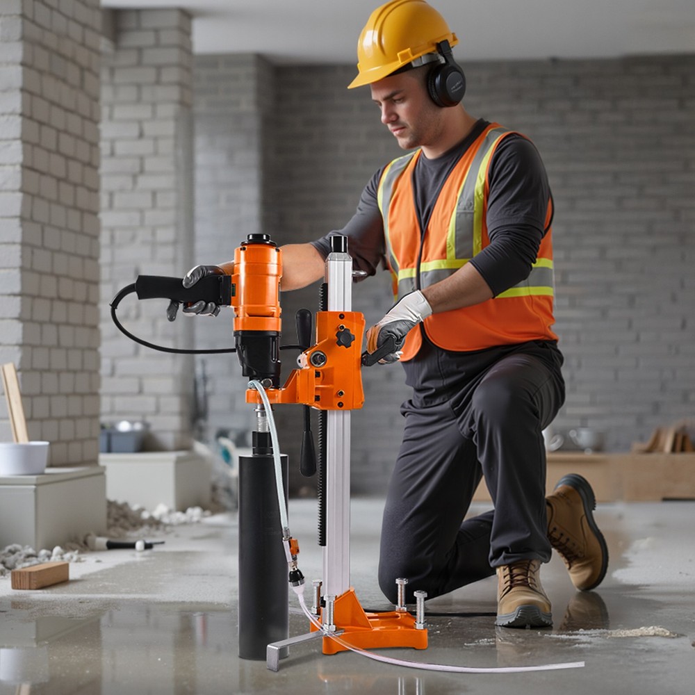 VEVOR Diamond Core Drill Machine Handheld and Stand Concrete Core Drill Rig 8 in