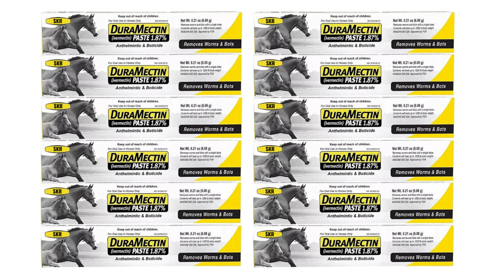 12 Pack Duramectin Equine Wormer Paste - 12 Tubes