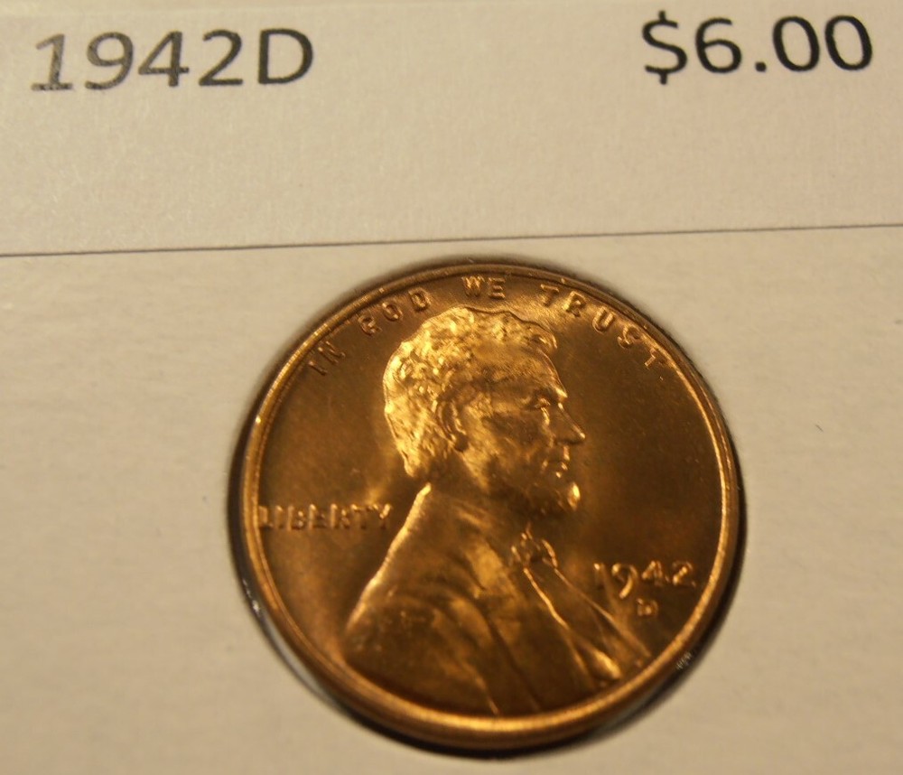 1942 D Lincoln Cent - BU from a nice roll